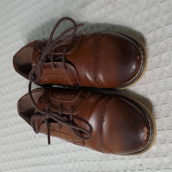 Stacy Addams Dickinson cap toe Oxford cognac boys size 9M - Picture 2 of 8